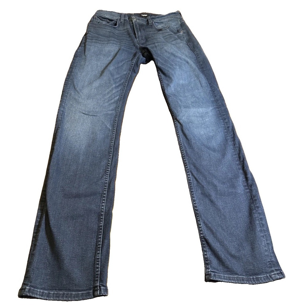 Hudson Byron Straight Jeans Men's 32X34 Dark Wash Stretch Denim Blue Mexico